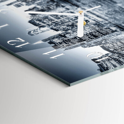 Glass clock square Horizon