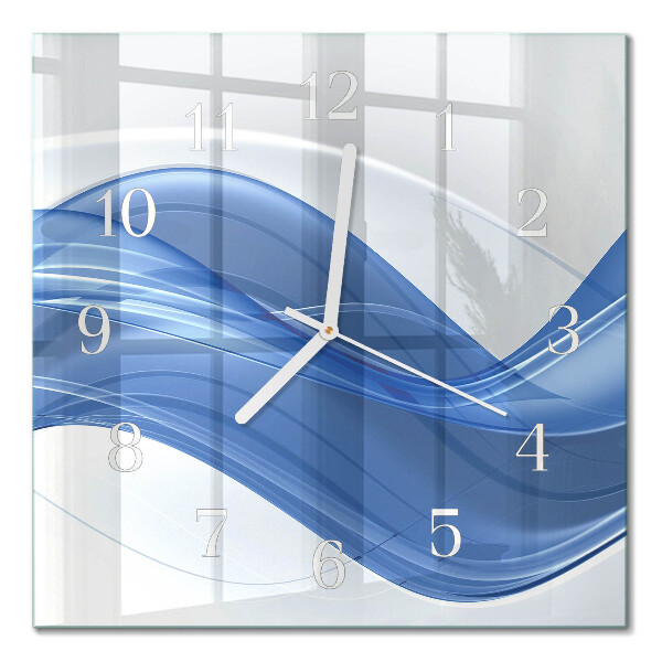 Glass wall clock square Abstract lines