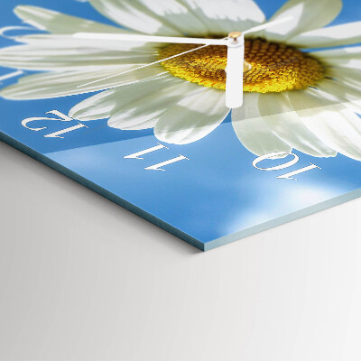 Square wall clock Flower