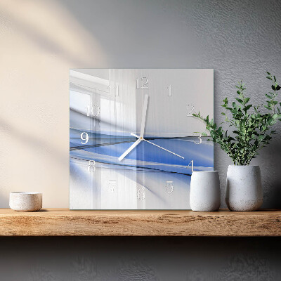 Square kitchen clock Abstract lines