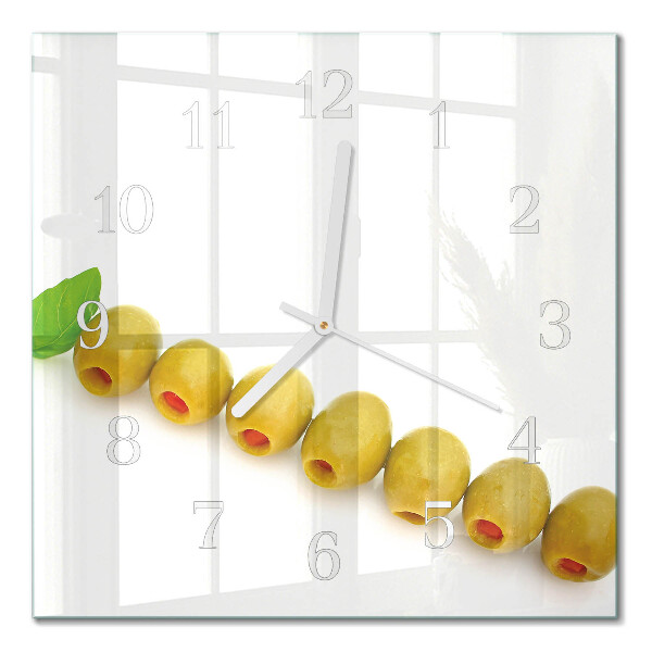 Square kitchen clock Olives