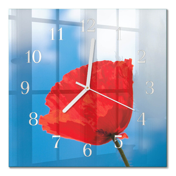 Square wall clock Poppy