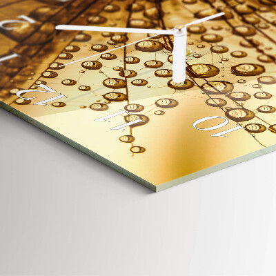 Glass wall clock square Dandelion