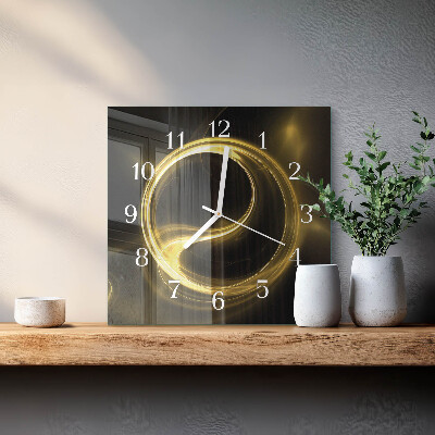 Square wall clock Abstract circle
