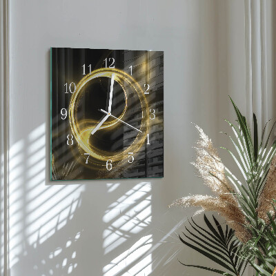 Square wall clock Abstract circle