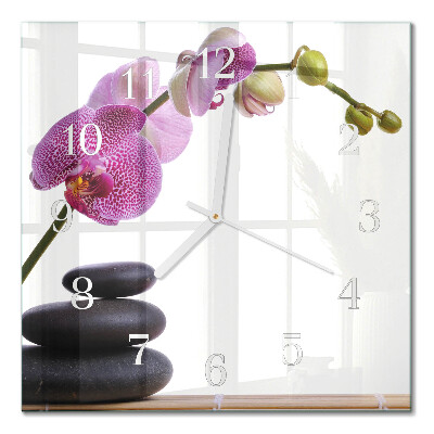 Square kitchen clock Orchid