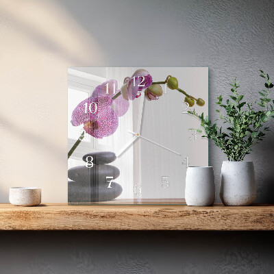 Square kitchen clock Orchid