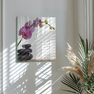 Square kitchen clock Orchid