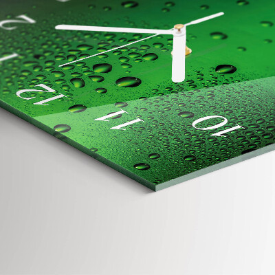 Square kitchen clock Drops of water