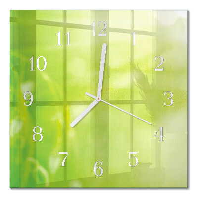 Square wall clock Grass