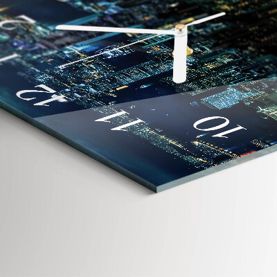 Glass clock square Horizon