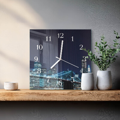 Glass clock square Horizon
