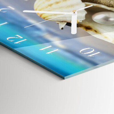 Square kitchen clock Pearl in a shell