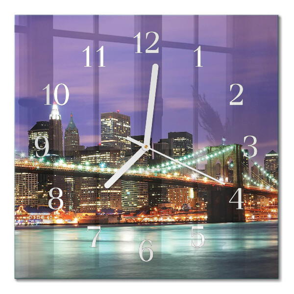 Square kitchen clock The bridge on the horizon