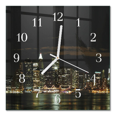 Glass clock square Horizon