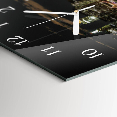Glass clock square Horizon