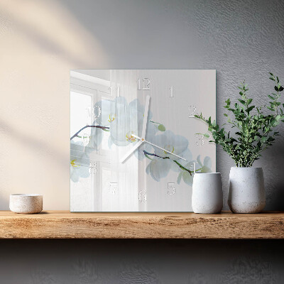 Square kitchen clock Orchid