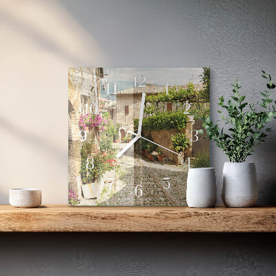 Square kitchen clock Flower alley