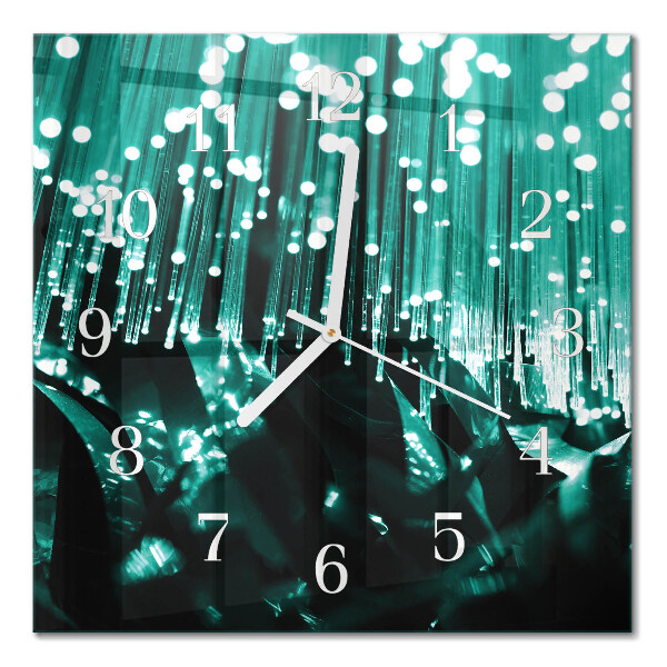 Square wall clock Fiber optic