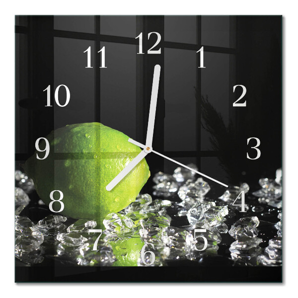 Square kitchen clock Calcium carbonate