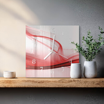 Glass clock square Abstract lines