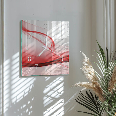 Glass clock square Abstract lines