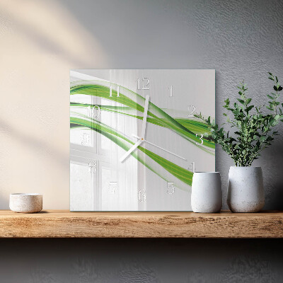 Square kitchen clock Abstract lines