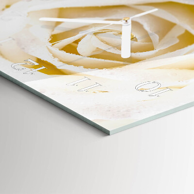 Square wall clock Rose