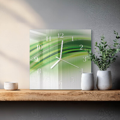 Square kitchen clock Abstract art