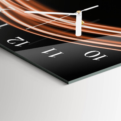 Glass wall clock square Abstract lines