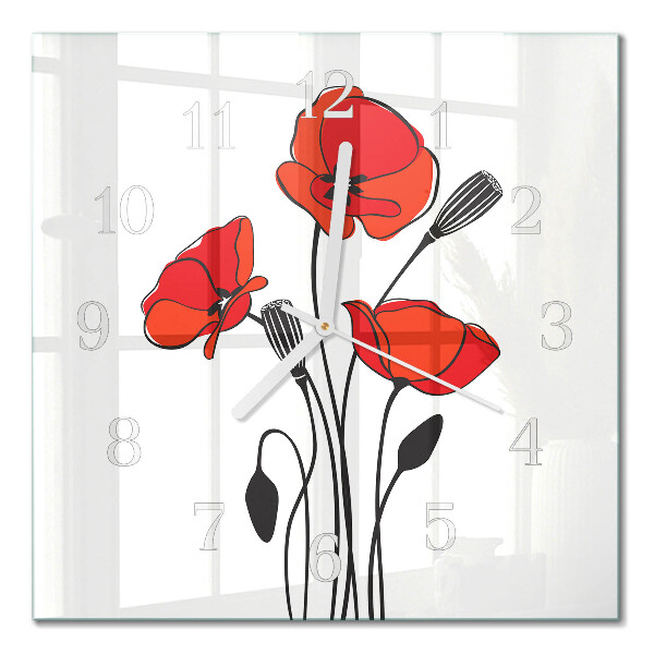 Square kitchen clock Poppy