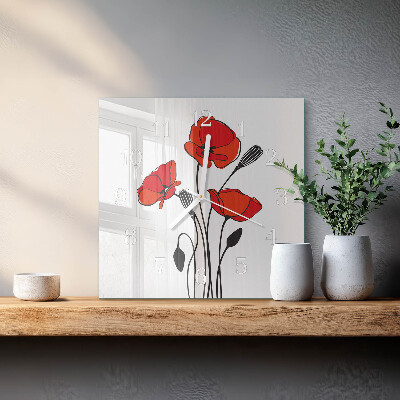 Square kitchen clock Poppy