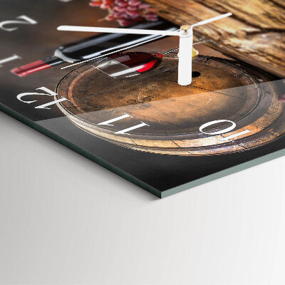 Square wall clock Grapes for wine