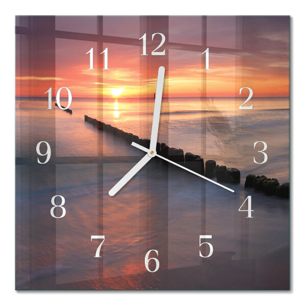 Square kitchen clock Sun of the sea