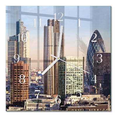 Glass clock square Horizon