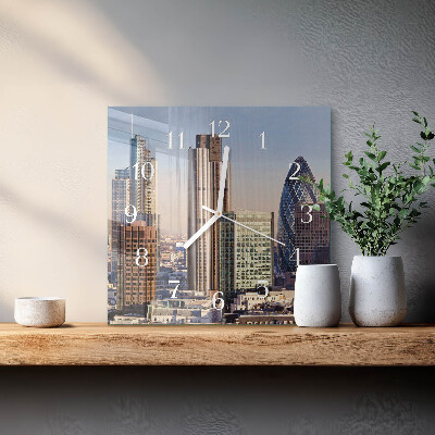 Glass clock square Horizon