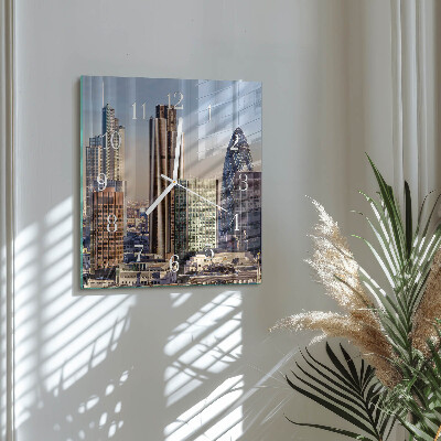 Glass clock square Horizon