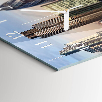 Glass clock square Horizon