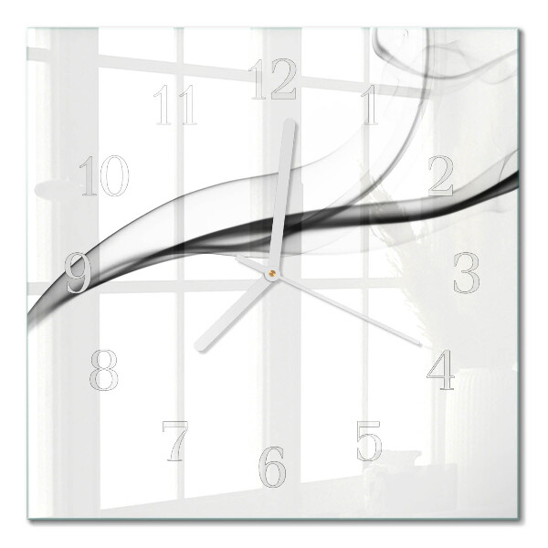 Square kitchen clock Abstract smoke
