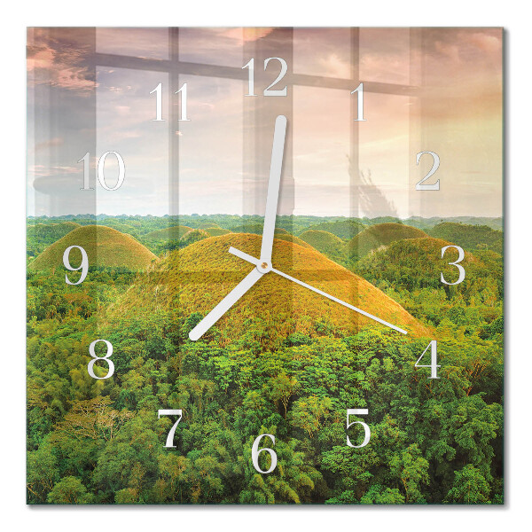 Glass clock square Landscape
