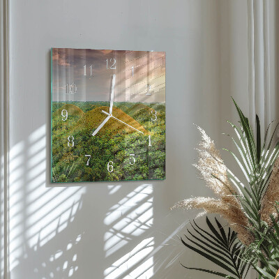 Glass clock square Landscape