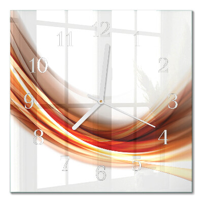 Square kitchen clock Abstract lines