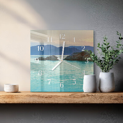 Square kitchen clock Sea island