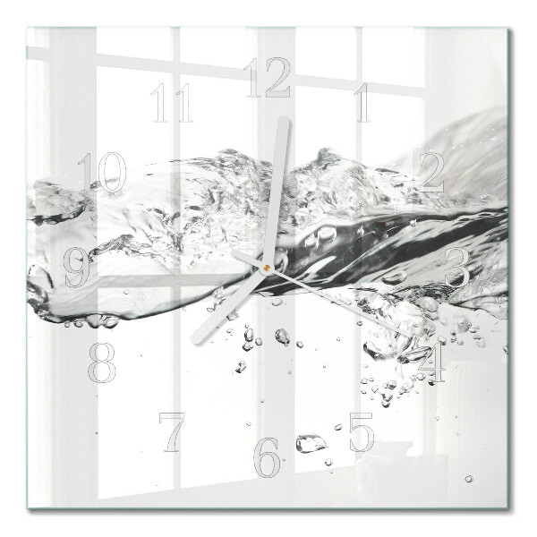 Square wall clock Water