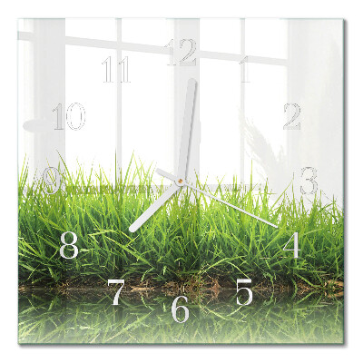 Square wall clock Grass