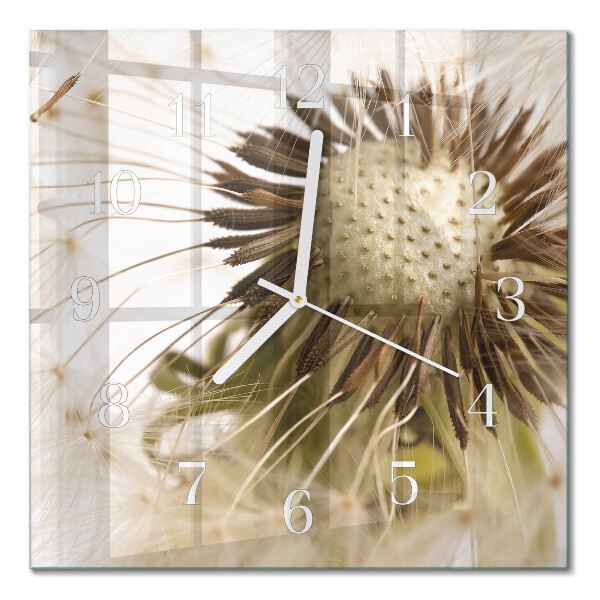 Square kitchen clock Dandelion