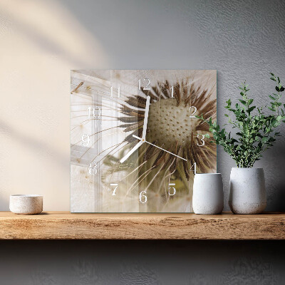 Square kitchen clock Dandelion
