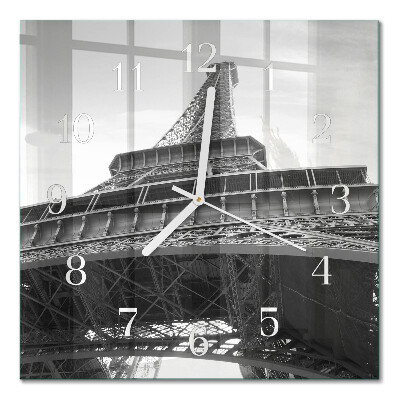 Square kitchen clock Eiffel tower paris