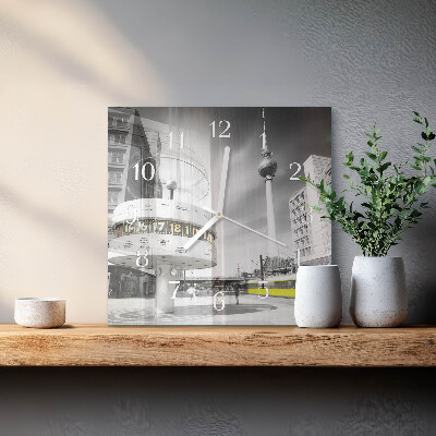 Square wall clock Berlin