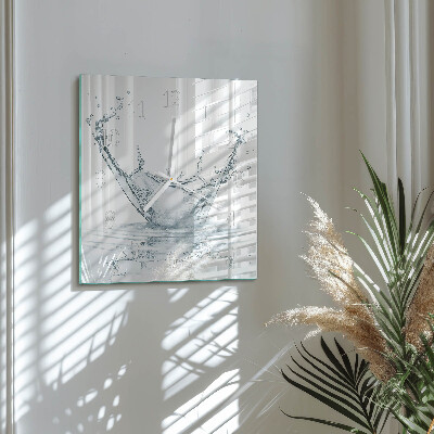 Square wall clock Water